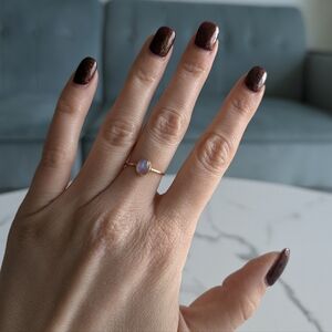 Catbird A.M. Thorne Oval Moonstone Ring, Size 6